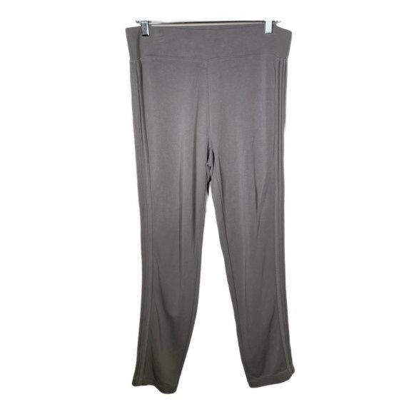 Athleta Taupe Wide Leg Yoga Pants Medium Soft Stretch Lounge - Picture 1 of 9